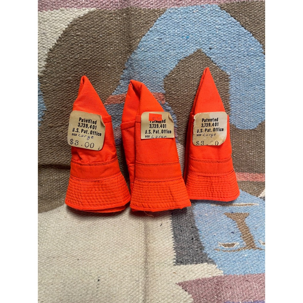 Vintage Orange Bucket Hat‎ Lot (Set of 3) – Made in USA